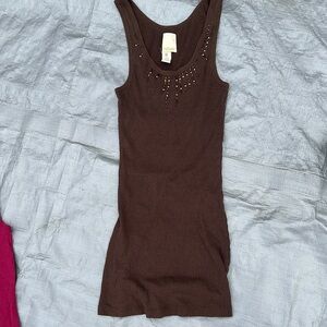 Hollister Chocolate Ribbed Tank Top